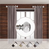 Domovina Bettina 1-inch Side Curtain Rod 12-20 Inches (Set of 2)-Color:Satin Nickel