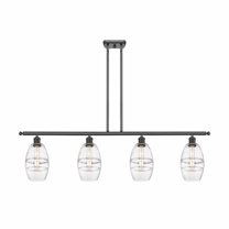 516-4I-OB-G557-6CL-Innovations Lighting-Vaz - 4 Light Stem Hung Island In Industrial Style-8.63 Inches Tall and 48 Inches Wide-Oil Rubbed Bronze