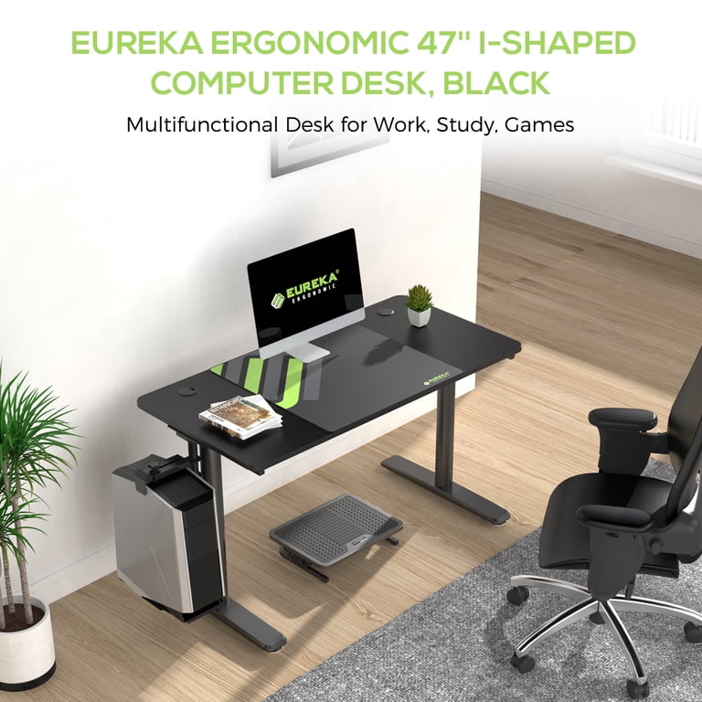 PCデスク BLACK Free Shipping! Eureka Ergonomic 47x23 Inch Computer Desk, Black
