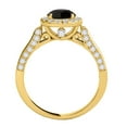 thumbnail image 4 of Aonejewelry 1.25 Ct. Halo Black Diamond Engagement Ring Crafted In 14k Solid Yellow Gold (Black , I2-I3), 4 of 4