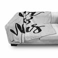 thumbnail image 3 of Mr Mrs Soft Flannel Fleece Throw Blanket, Hand Drawn Brush Pen Lettering Design Curved and Swirled Lines Monochrome Words, Cozy Plush for Indoor and Outdoor Use, 50" x 60", Black White, by Ambesonne, 3 of 6