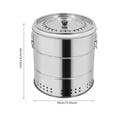 thumbnail image 2 of Portable Smokeless Barbecue Charcoal Barrel Grill, Stainless Steel Surround Charcoal Kebab Grill with 30 Skewers and BBQ Grill Cooking Grate, Barbecue Charcoal Barrel Grill, 2 of 15