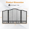 thumbnail image 2 of Gymax 3-Panel Fireplace Screen Decor Cover Child Baby Pets Safty Fire Folded Doors, 2 of 10