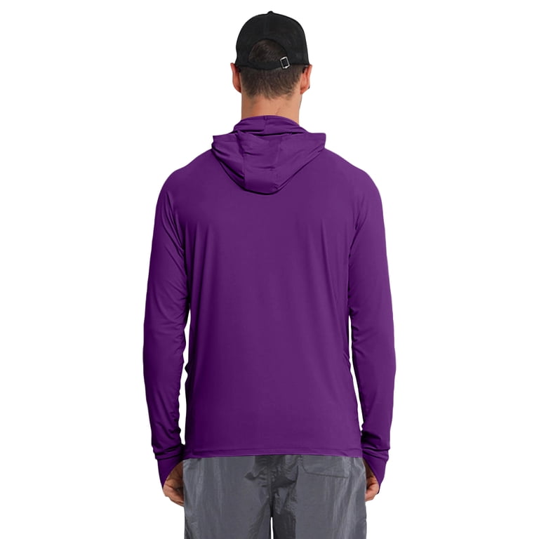 BRANROY Men's Multifunctional Sun Hoodie - Zipper Velcro Hooded