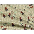 thumbnail image 4 of oneOone Rayon Light Brown Fabric Chevron & Triangle Geometric Sewing Craft Projects Fabric Prints By Yard 56 Inch Wide, 4 of 5