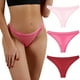 thumbnail image 1 of Gibobby Bragas Bikini Elásticas Calzoncillos Patchwork Color Ropa interior Bragas Bikini Sólido Calzoncillos para mujer Bragas Regalo de viaje 3 piezas(Rosa， XL), 1 of 5