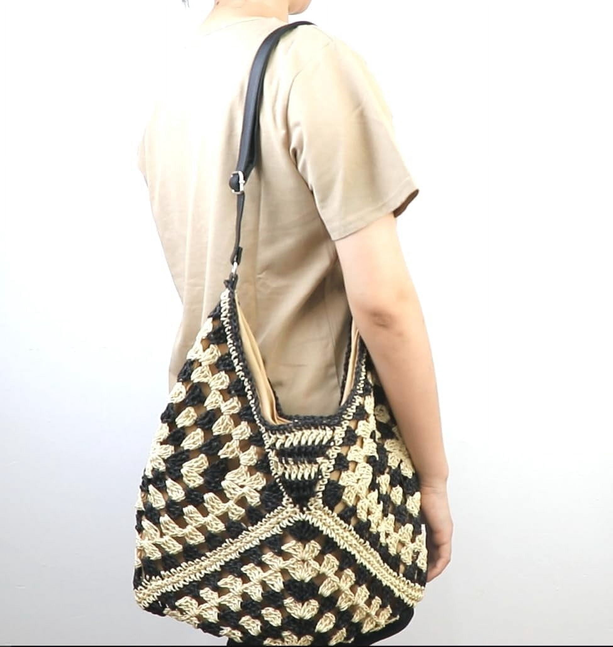 Straw Purses for Women 2024 Summer Purses Large Straw Beach Bag Woven Tote Bag Hobo Purse Shoulder Handbags