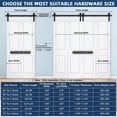 thumbnail image 3 of Luku 72" Bi-Fold Barn Door Hardware Kit for 4 Doors, Heavy Duty Black Sliding Track, 3 of 9
