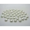 thumbnail image 4 of U8MO 500 Pure White Half Pearl Bead 8mm Flat Back Round Gems Scrapbook Craft, 4 of 4