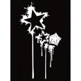 thumbnail image 2 of Women's Casual Star Graffiti Print T-Shirt - Crew Neck, Short Sleeve, Stretchy Polyester Blend, Machine Washable - Perfect for Summer & Everyday Fashion, 2 of 6