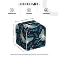 thumbnail image 4 of Lsque Glowing Butterfly Printed Tissue Box Cover Holder, Facial Paper Organizer Dispenser,Square with Bottom Belt, PVC Leather Decorative Organizer, 4 of 8