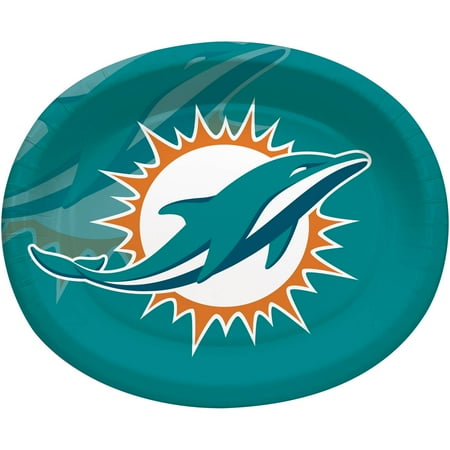 - Miami Dolphins Oval Platters, 8-Pack