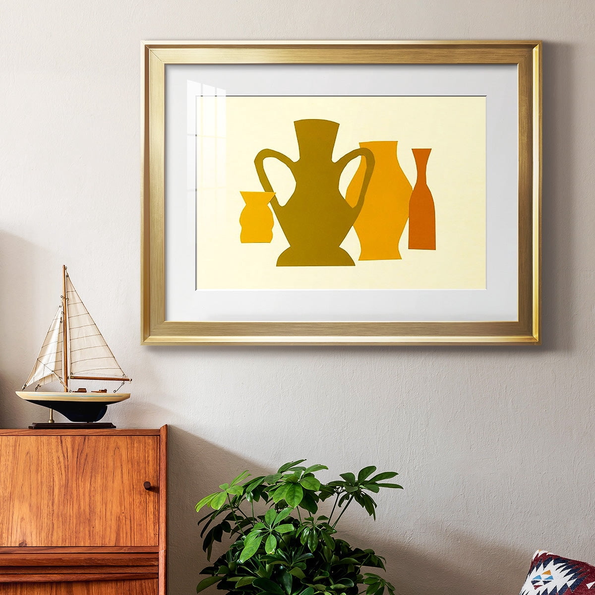 Posing Pottery I Premium Framed Print - Ready to Hang