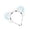 Blue and white, variant on Lovely Flying Mouse Ear Hair Hoop Headdress For Comfortable Daily Wear Plush Fabric Headwear
