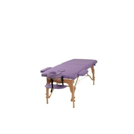 The Best Massage Table Two Fold Purple Portable Massage Table - PU Leather High (Best Of Nature Massage Supplies)
