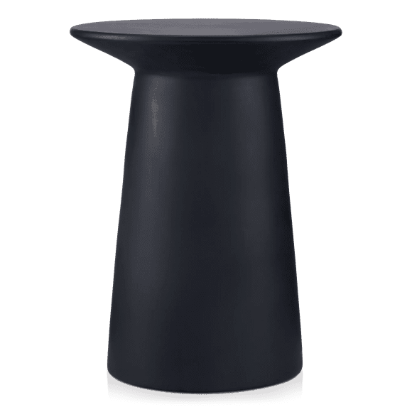 Bouclair Black Cement Hourglass Side Table