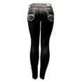 thumbnail image 3 of Womens Juniors slime Stretch Denim Rhinestone Studded Black / Blue JEANS U-Cute, 3 of 4