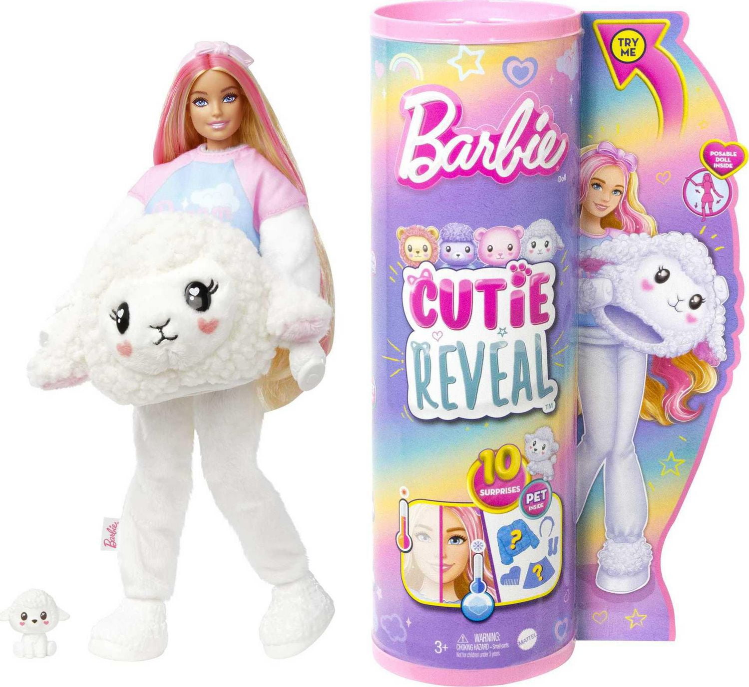 Barbie Cutie Reveal T-Shirt Confort-Poupée Barbie et accessoires
