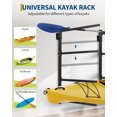 thumbnail image 3 of GloryStar Kayak Storage Rack, Freestanding Heavy Duty Stand with Adjustable Width for Secure Garage or Outdoor Storage, Perfect Rack for Kayak, Canoe, SUP Paddleboard, and Surfboard, 3 of 7