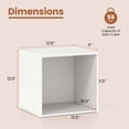 thumbnail image 3 of Costway 2 PCS Wooden Cube Storage Organizer Stackable Open Book Shelf for Small Space White, 3 of 9