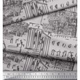 thumbnail image 2 of Soimoi Grey Cotton Duck Fabric London Theme Architectural Decor Fabric Printed Yard 42 Inch Wide, 2 of 3