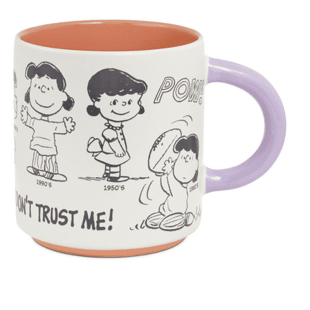 Hallmark Peanuts 75th Anniversary Lucy Through the Decades Coffee Mug New