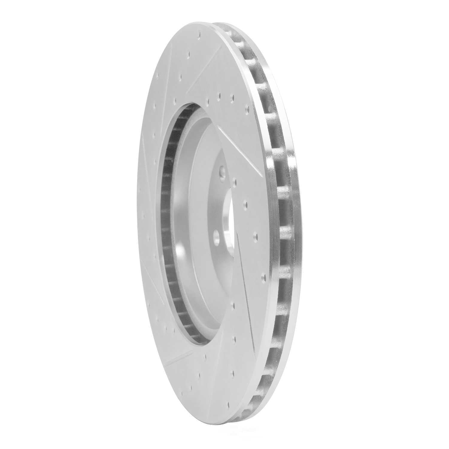 Dynamic Friction Company 631-63166R DFC Brake Rotor - Drilled And Slotted - Silver