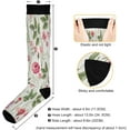 thumbnail image 3 of FREEAMG Roses and Butterflies Compression Socks for Women&Men Circulation-Best Support for Nurses,Running,Athletic-1 Pairs, 3 of 7