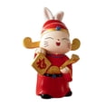 thumbnail image 1 of simhoa Statue du Nouvel An Chinois Collection Table en Résine Cheminée Figurine Lapin C, 1 of 8