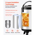 thumbnail image 4 of VEVOR Insulated Beverage Dispenser for Hot & Cold Drinks 1.5 Gal Stainless Steel, 4 of 9