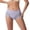 Blue, variant on Mid Rise Side Striped Sheer Mesh Briefs, High Stretch Breathable Nylon Summer Women Underwear, Invisible Layering Plus Size Panties, 1 Piece, S-M-L-XL-XXL Plus Size Friendly
