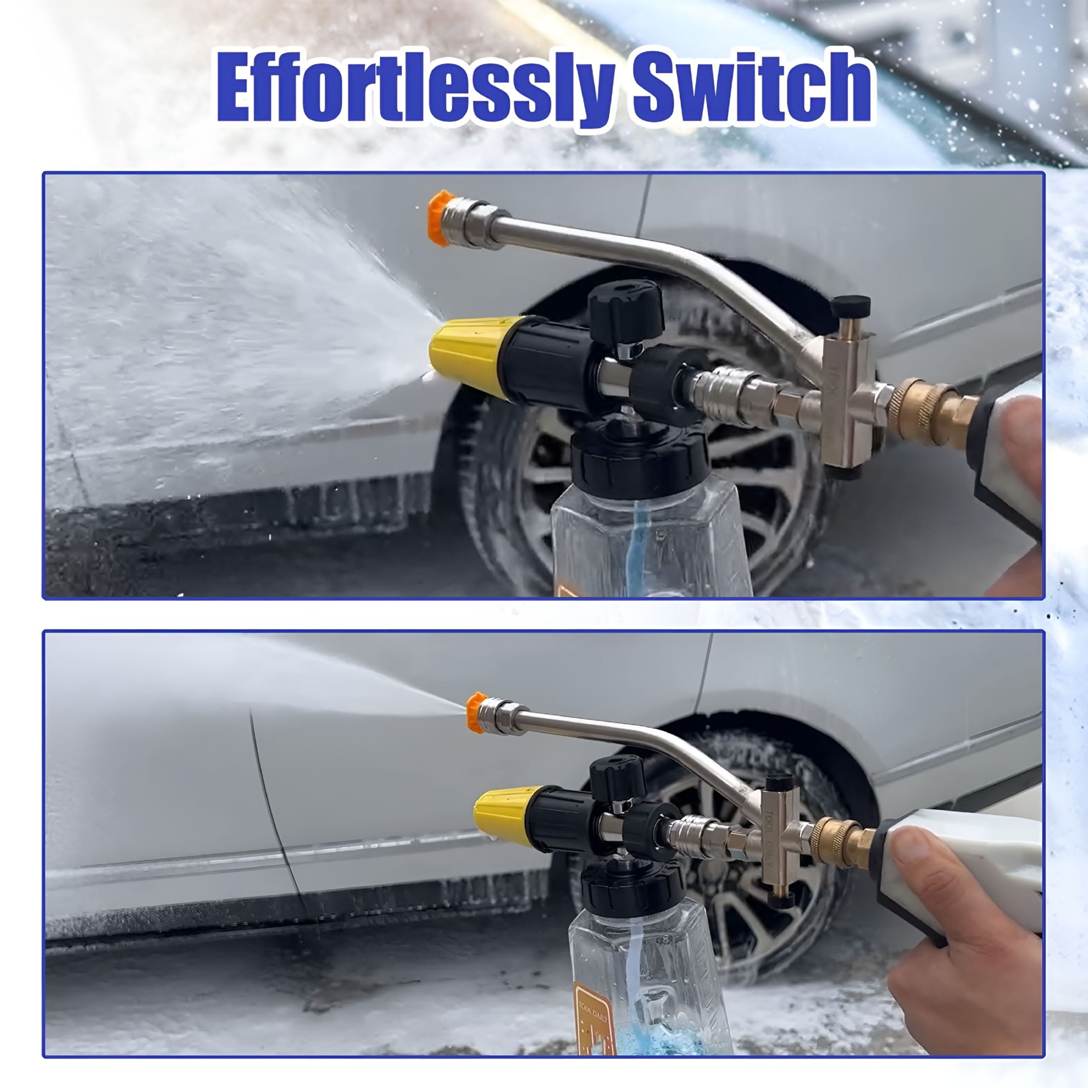 CURYMAY 2026 New Car Foam Cannon – Dual-Purpose Switch Spray,Rust-Proof,Corrosion Resistant,Pressure Washer Foam Cannon with Easy Switching Nozzles Set