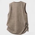 thumbnail image 4 of KeShDi Men's Linen Tank Tops Vest Tops Wide Strap Men's Exercise Close-fitting V Neck Fitness Short-sleeved Tank Top Coffee 2X, 4 of 4