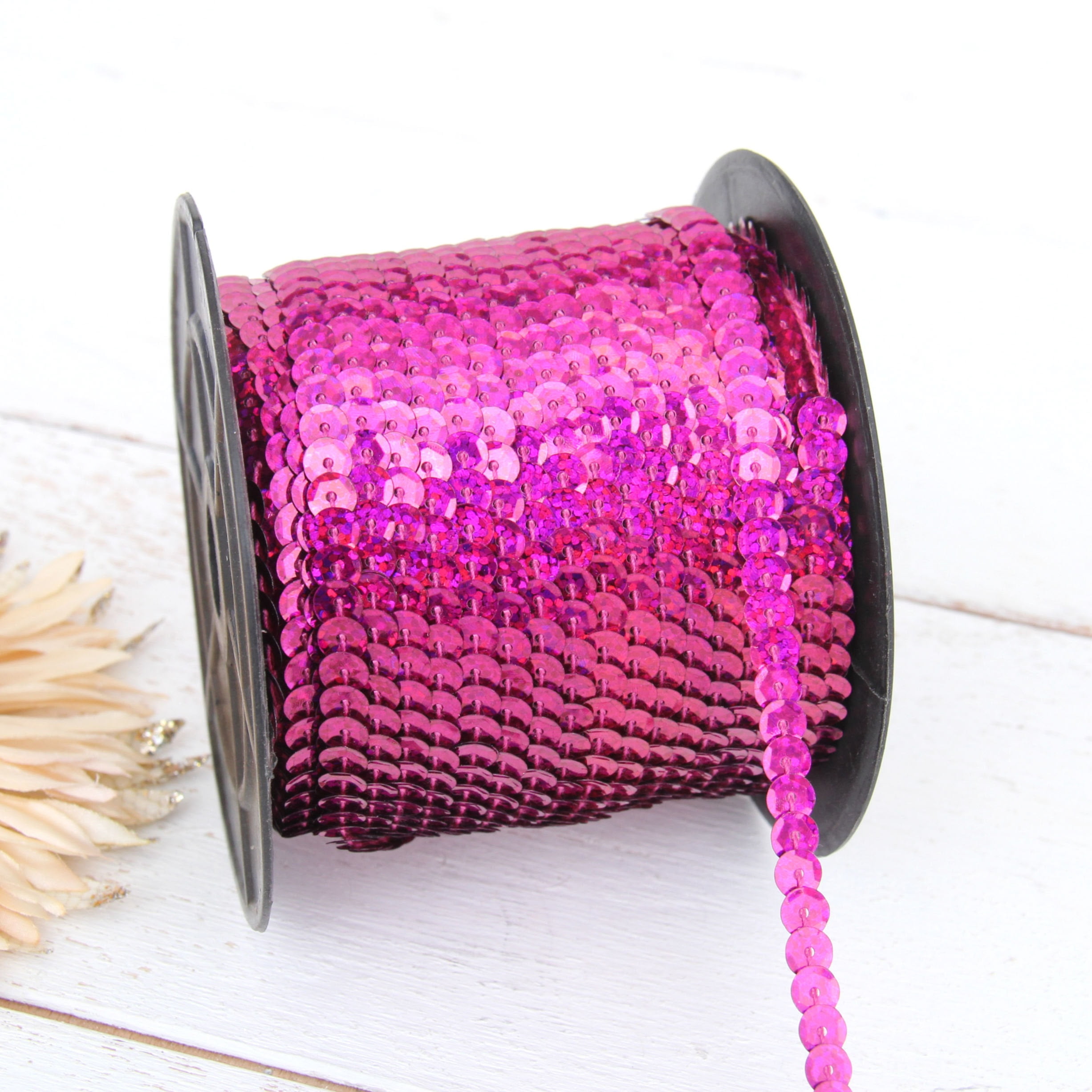More For Crafting Threadart 6MM Sequin String Costumes Decorating Chocolate 80 Yard Roll 