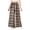 01 Brown, variant on Girls Wide Leg Plaid Pants Versatile Casual Elastic Waist Summer Loose Travel Athletic Pants for 1-13 Years