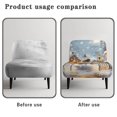 thumbnail image 6 of HELLHERO Winter Snowman Armless Accent Chair Protector, Dustproof Anti Scratch Armless Accent Chair Cover Protector for Banquets Hotel, 6 of 8