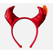 Devil Halloween Headband, Red Shiny 3+