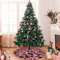 thumbnail image 7 of Picia Trendy Floral Print Christmas Tree Skirt , Christmas Tree Skirt Ornaments for Merry Christmas Holiday Party Decorations Indoor Outdoor-30", 7 of 7