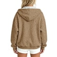 thumbnail image 3 of Girls Full Zip Up Hoodies Leopard Pattern Casual Jacket Kids Long Sleeve Hoodies with Pockets, 3 of 5
