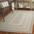 thumbnail image 3 of SAFAVIEH Braided Baxter Striped Machine Washable Reversible Area Rug, Beige/Light Grey, 5' x 5' Square, 3 of 18