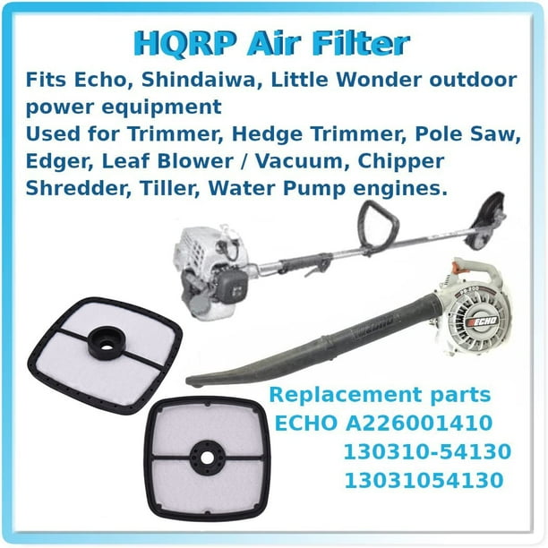 HQRP Air Filter 5 pack Compatible with Echo GT 200 GT 201 GT 225 GT 230 GT 231 GT 251 GT 1100 GT 2000 GT 2400 TSI 21 TT 21A TT 24 TT 24A series Grass Trimmer Walmart