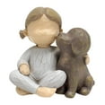 thumbnail image 3 of WLPZXP Girl And Dog Statue, Collectible Resin Sculpture for Living Room, Table And Desk, 3 of 8