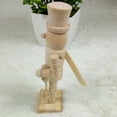 thumbnail image 6 of PatungKu 6pcs Unpainted Wood Nutcrackers DIY Paints Brush Nutcrackers Christmas Figures, 6 of 12
