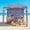 Dark Blue, variant on Nextay 6x6ft Beach Cabana with Side Wall, UPF 50+ Sun Shelter & Wind-Resistant Canopy, Portable Beach Tent with Carry Bag (Dark Blue)