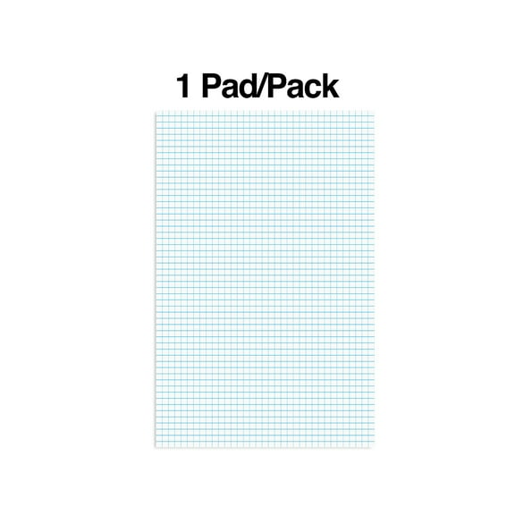 Staples Notepads 11" x 17" Graph Ruled White 50 Sheets/Pad 3/Pack ST57336VS