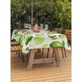 thumbnail image 3 of Outdoor Tablecloth with Umbrella Hole for Patio/Picnic/Party/Camping, Green Lemons Waterproof Table Cloth Rectangle Table Cover Washable, Summer Tropical Leaves Beige (52"x 70"), 3 of 8