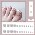 thumbnail image 2 of Rynn&Rae Press on Nail Fake French Toenail White Toe Nail Tip Acrylic Toenails Rhinestones Toes Nails Tips 24 ct/pk F14, 2 of 2
