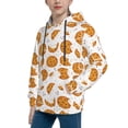 thumbnail image 2 of Goofa Yellow Biscuit Pattern Hooded Sweatshirt for Youth Trendy youth sweatshirt Casual Hoodie for Boys and Girls-Small, 2 of 6