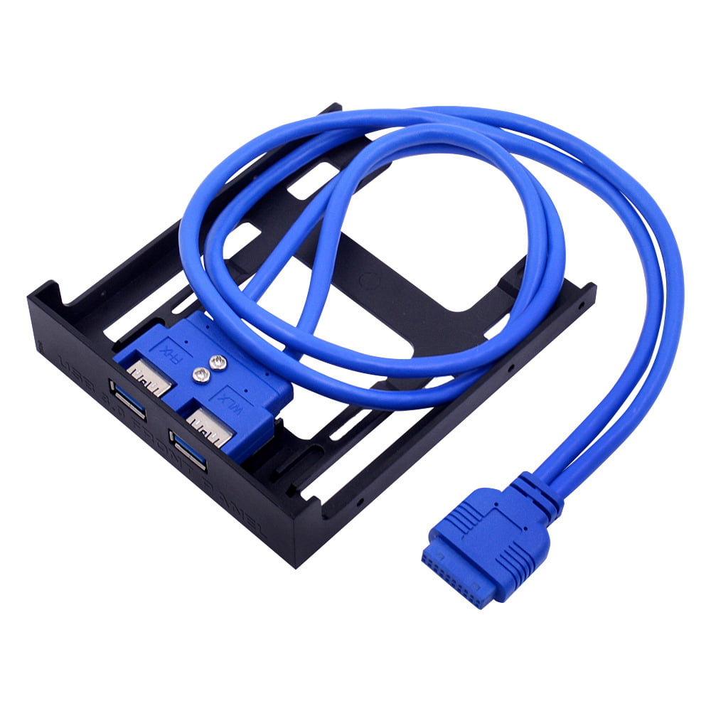 Ports USB 3.0 Front Panel Floppy Disk Bay 20 Pin USB3.0 Hub Expansion Cable Adapter Plastic for PC - Walmart.com
