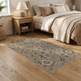 thumbnail image 2 of ODIKA 5'x7' Beige Blue Khaki Floral Medallion Vintage Washable Area Rug Traditional Botanical Motifs with Ornate Non-Slip, Low Pile, Stain Resistant for Guest Room, Lounge, Apartment, 2 of 7